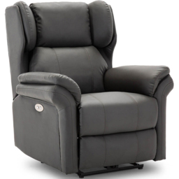 Furniture Online Slate Bonded Leather Wingback Electric Recliner Chair with USB Port - Size: 108 x 89 x 97cm - Wilko - thumbnail 3