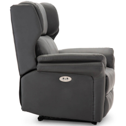 Furniture Online Slate Bonded Leather Wingback Electric Recliner Chair with USB Port - Size: 108 x 89 x 97cm - Wilko - thumbnail 5