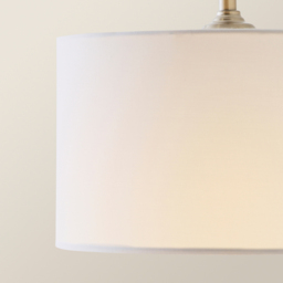 ValueLights Reni White Drum Shade 3 Drop Bar Chrome Diner LED Ceiling Pendant Light - Size: 123.5 x 98 x 25cm - Black - Wilko - thumbnail 4