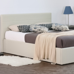 Brooklyn Double Cream Fabric Gas Lift Ottoman Bed - Wilko - thumbnail 3