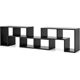 Costway Black Convertible TV Stand Set of 3 - Size: 76.2 x 38.1 x 20.32cm - Wilko - thumbnail 3