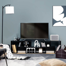 Costway Black Convertible TV Stand Set of 3 - Size: 76.2 x 38.1 x 20.32cm - Wilko - thumbnail 4