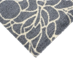 JVL Mega Grey Floral Latex Backed Door Runner 57 x 150cm - Size: 150 x 57 x 1cm - Blue - Wilko - thumbnail 5