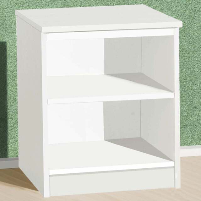 R White Cabinets 2 Shelf White Desk Height Wide Bookcase - Size: 72.8 x 60 x 54cm - Wilko - image 1