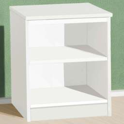 R White Cabinets 2 Shelf White Desk Height Wide Bookcase - Size: 72.8 x 60 x 54cm - Wilko - thumbnail 1