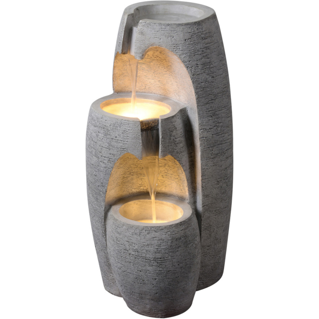 Teamson Home Grey 28 3 Tier Cascading Urn Fountain Yard Outdoor Decoration 28 inch - Size: 70.51 x 35.99 x 35cm - Wilko - image 1