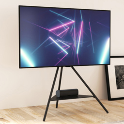 AVF Tiga Single Shelf Black Freestanding Metal Tripod TV Unit - AVF Group Ltd - Wilko