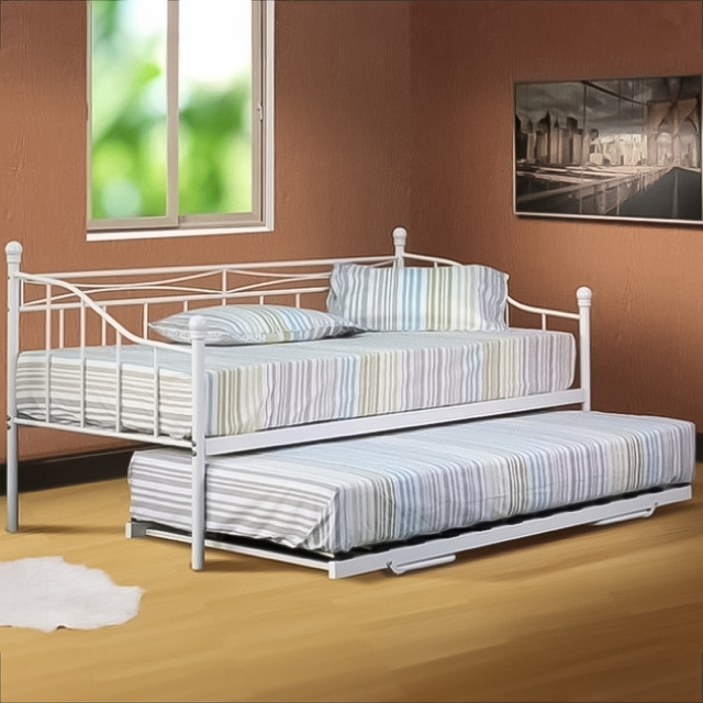 Brooklyn Single White Metal Day Bed - Wilko - image 1