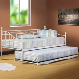 Brooklyn Single White Metal Day Bed - Wilko - thumbnail 1