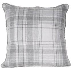 Divante Hatfield Grey Check Cushion - Size: 45 x 45cm - Wilko - thumbnail 1