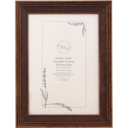 Haldon Wooden Frame Brown A4 - Wilko