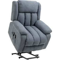 Portland Grey Oversized Recliner Chairs with Remote Control - Size: Single - Wilko - thumbnail 3
