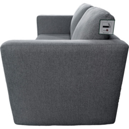 DS Living Brenta 2 Seater Grey Woven Fabric Slide Out Sofa Bed with Storage - Wilko - thumbnail 7