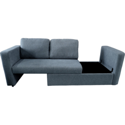 DS Living Brenta 2 Seater Grey Woven Fabric Slide Out Sofa Bed with Storage - Wilko - thumbnail 5