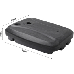 Living and Home Dark Grey Solar LED Crank Lift Parasol with Fillable Base 3m - Wilko - thumbnail 7