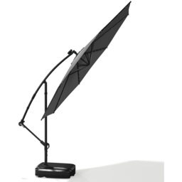 Living and Home Dark Grey Solar LED Crank Lift Parasol with Fillable Base 3m - Wilko - thumbnail 4