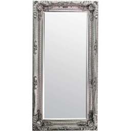 Carved Louis Silver Large Wall Mirror 175 x 89cm - MirrorOutlet - Wilko