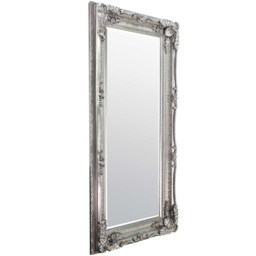 Carved Louis Silver Large Wall Mirror 175 x 89cm - MirrorOutlet - Wilko - thumbnail 4