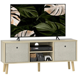 HOMCOM 2 Drawer 2 Shelf Natural TV Unit - Size: 46.5 cm x 29 x 110cm - Brown - Wilko - thumbnail 3