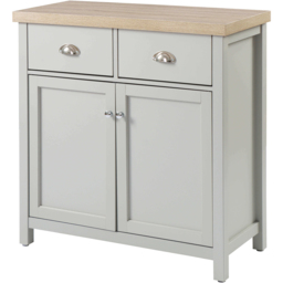 Home Source Avon 2 Door 2 Drawer Grey Cupboard - Size: 81 x 79 x 35cm - Wilko - thumbnail 3