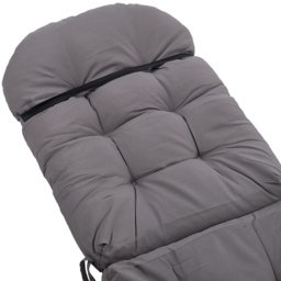 Living and Home Outdoor Waterproof Tufted Swing Seat Cushion - Size: 8 x 48 x 110cm - Grey - Wilko - thumbnail 5