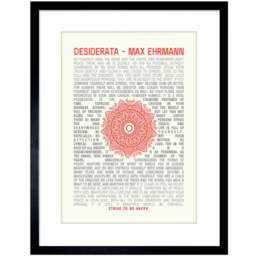 Wee Blue Coo Desiderata Mandala Max Ehrmann Poem Framed Wall Art Print 23 x 18cm - Size: 25.9 x 20.6 x 1.5cm - White - Wilko - thumbnail 1
