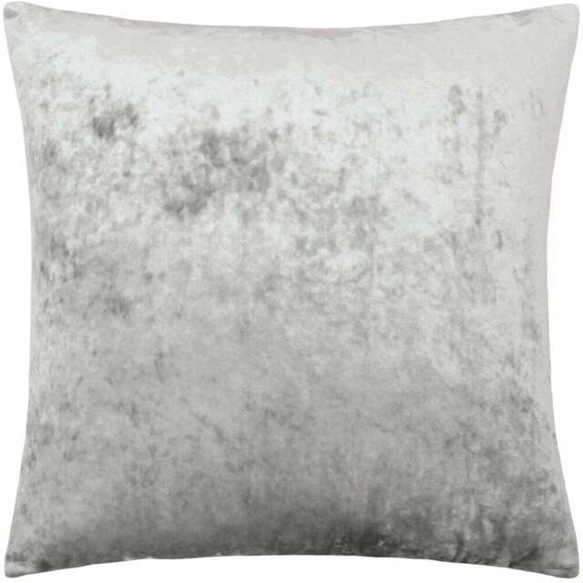 Paoletti Verona Silver Square Crushed Velvet Cushion - Size: 55 x 55 cm - Wilko - image 1