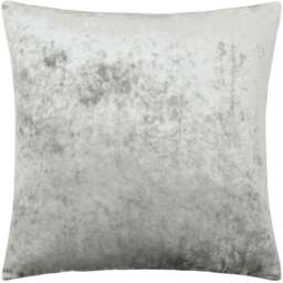 Paoletti Verona Silver Square Crushed Velvet Cushion - Size: 55 x 55 cm - Wilko