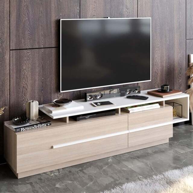 Decorotika Pia Cordoba and White TV Unit - Size: 46.4 x 180 x 18.26cm - Multi - Wilko - image 1