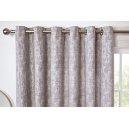 Amara Chenille Eyelet Curtain - Silver/168cm/228cm - Size: W 66 x D 90cm - Divante - Wilko - thumbnail 3