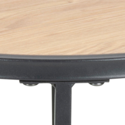 Florence Seaford Oak and Black Metal Round Side Table - Furniture To Go - Wilko - thumbnail 6