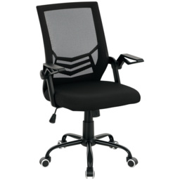 Vinsetto Black Mesh Swivel Office Chair with Lumbar Support - Size: 104 x 55 x 62.5cm - Wilko - thumbnail 3
