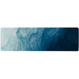 Benjamin Tate Design Faux Wool Abstract Blue Liquid Fluid Designer Runner Rug 235 x 68cm - Size: 235 x 68 x 1cm - Wilko - thumbnail 1