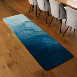 Benjamin Tate Design Faux Wool Abstract Blue Liquid Fluid Designer Runner Rug 235 x 68cm - Size: 235 x 68 x 1cm - Wilko - thumbnail 6