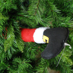 Samuel Alexander Red and Single Santa Design Chunky Leg with Boot Christmas Decoration 40cm - Size: 40 x 20 x 20cm - Wilko - thumbnail 5
