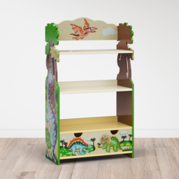 Teamson Kids 3 Shelf Fantasy Fields Dinosaur Kingdom Toy Bookshelf - Multi - Wilko - thumbnail 7