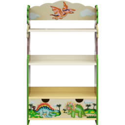 Teamson Kids 3 Shelf Fantasy Fields Dinosaur Kingdom Toy Bookshelf - Multi - Wilko - thumbnail 5