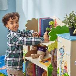Teamson Kids 3 Shelf Fantasy Fields Dinosaur Kingdom Toy Bookshelf - Multi - Wilko - thumbnail 6