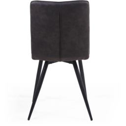 Rodeo Set of 2 Light Grey  Suede Effect Dining Chair - Wilko - thumbnail 4