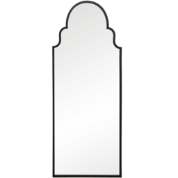 The Arcus Black Arched Metal Leaner Wall Mirror 180 x 70cm - MirrorOutlet - Wilko - thumbnail 1