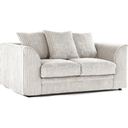 Luxor 2 Seater Silver Jumbo Cord Scatter Back Sofa - Wilko - thumbnail 3