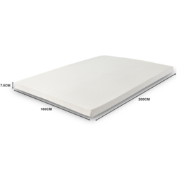 Starlight Beds European King Size Memory Foam Mattress Topper with Elastic Straps 3 inch - White - Wilko - thumbnail 6