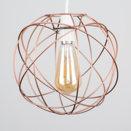 ValueLights Rutherford Atom Copper Painted Pendant Shade - Size: 15 x 23.5 x 15cm - Orange - Wilko - thumbnail 3