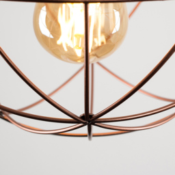 ValueLights Rutherford Atom Copper Painted Pendant Shade - Size: 15 x 23.5 x 15cm - Orange - Wilko - thumbnail 5