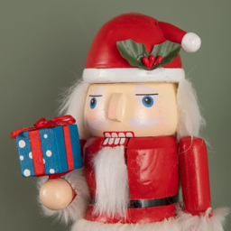 Samuel Alexander Traditional Wooden Santa Nutcracker Christmas Stocking Holder 19cm - Size: 19 x 19 x 9cm - Red - Wilko - thumbnail 7