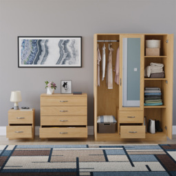 Vida Designs Riano Pine 3 Piece Bedroom Furniture Set - Wilko - thumbnail 4