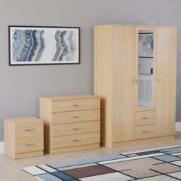 VIDA DESIGNS Riano Pine 3 Piece Bedroom Furniture Set - Wilko