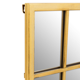 Premier Housewares Charlene Brushed Gold Finish Rectangular Wall Mirror - Size: 140 x 90cm - Wilko - thumbnail 4