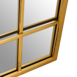 Premier Housewares Charlene Brushed Gold Finish Rectangular Wall Mirror - Size: 140 x 90cm - Wilko - thumbnail 6