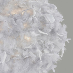 Lighting Collection Grey Feather Pendant Shade - Size: 33 x 50 x 50cm - Wilko - thumbnail 5